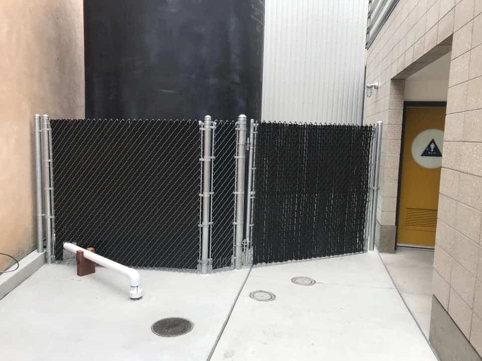 Chain Link with Privacy Slats