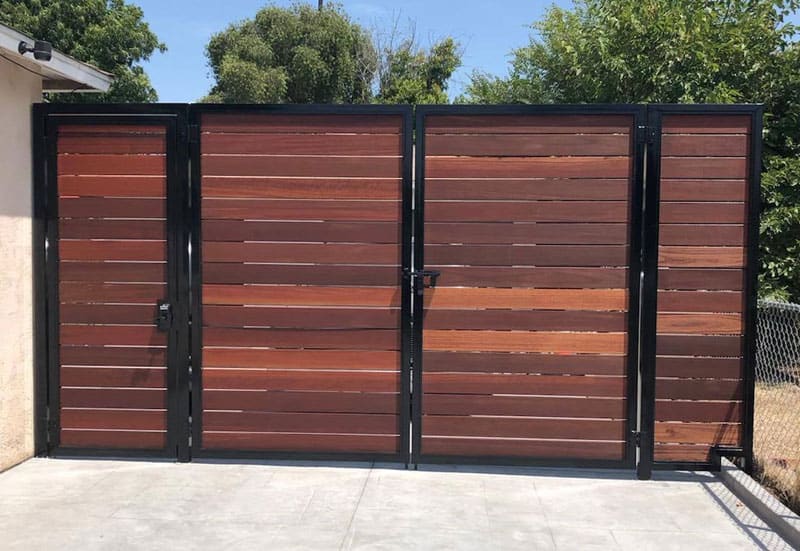 Steel frame and wood gates